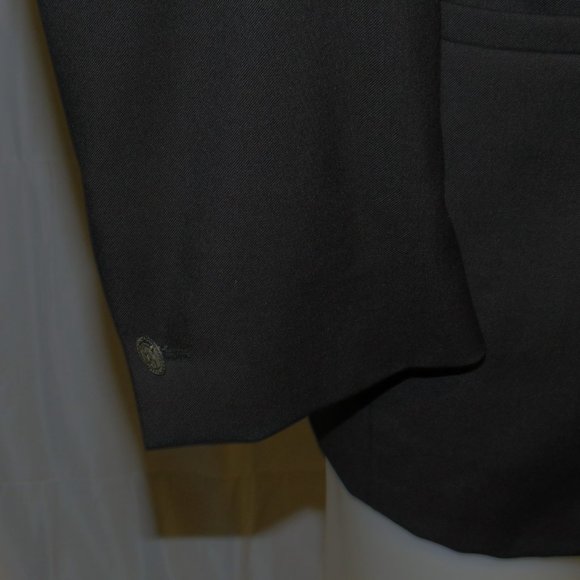Istante by Versace Vintage Solid Black Four Metal Button Sport Coat 38R - Picture 7 of 12
